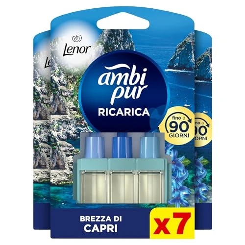 Offerta a tempo: Ambi Pur 3Volution Profumatore Ambienti, 7 Ricariche Elettrico Lenor Capri. - 14% da 32.48 € a 27.99 €