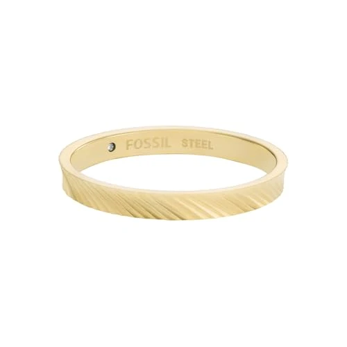 Limitiertes Angebot: Fossil Damen-Edelstahlband Ringe, 5, Senfgold von 19.50 EUR auf 19.50 EUR (Spare 0%)