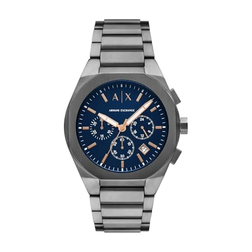 Offre limitée : Armani Exchange Montre pour Homme, Mouvement chronographe à Quartz et boîtier de 42 mm avec Bracelet en Acier Inoxydable de 219.00 € à 173.00 € (21% de remise)