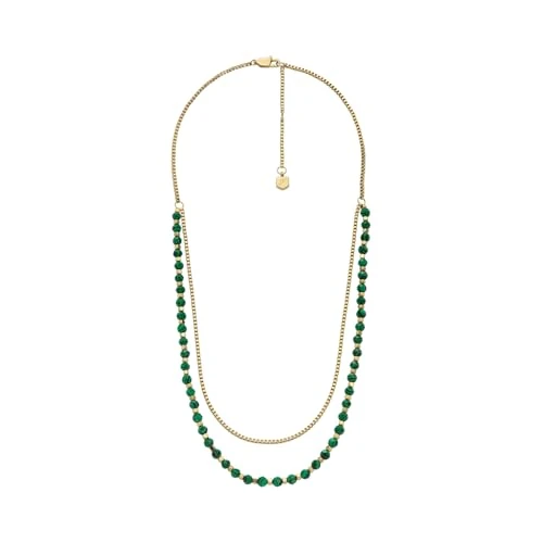 Limitiertes Angebot: Fossil Bijoux Femme Collier Acier Inoxydable Or JA7246710, Length: 406mm+50mm, Width: 4mm, Acier inoxydable, Pas de gemme von 79.00 EUR auf 39.50 EUR (Spare 50%)