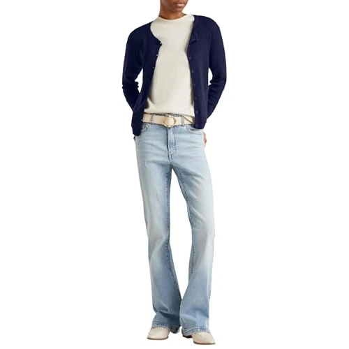 United Colors of Benetton Women's Cardigan Sweater, Night Blue 016, XXS