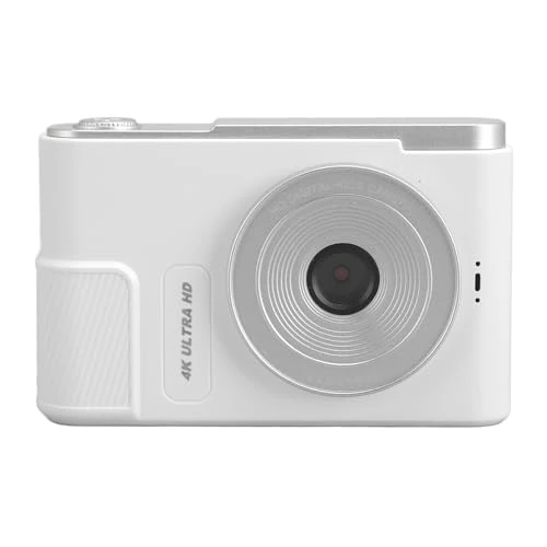 Limited offer: Portable Compact Camera, 64 GB Expandable Digital Zoom 16x Prevents Shaking of Digital Camera 48 MP 4 K 2.4 Inch Screen for Travel (WHITE) from 29.24 EUR to 21.41 EUR (save 27%)