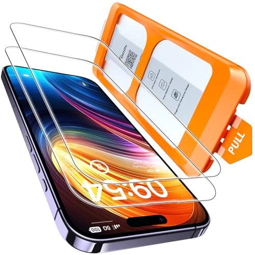 Limited-time offer: TOCOL 2 Pack for iPhone 14 Pro Max Screen Protector 6.7-Inch, Instant Installation, 16FT Military Grade Shatterproof, 9H+ Hardness Tempered Glass, Case Friendly, HD Clear Coverage Protection from 7.99 £ to 6.79 £ (save 15%)