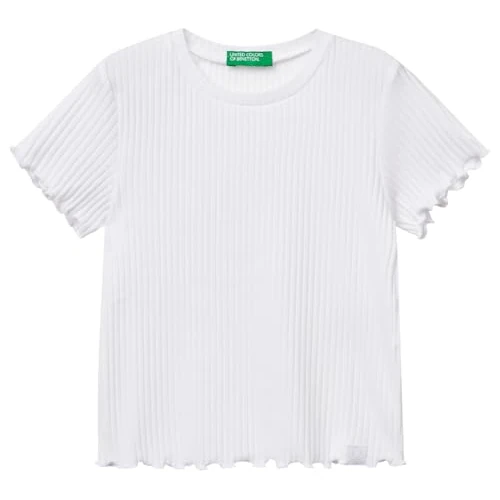 United Colors of Benetton T-shirty dziewczęce, Kolor biały, 2 anni