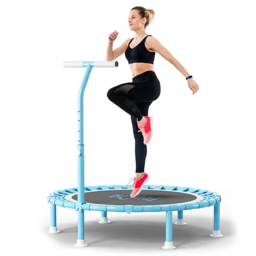 Offre limitée : FitinOne Trampoline de Fitness Pliable 200 kg Ø 102 cm avec Cordes élastiques, poignée en Mousse réglable en 5 Positions, Trampoline d’intérieur Cross Jump pour Enfants et Adultes de 52.20 € à 52.20 € (0.00% de remise)