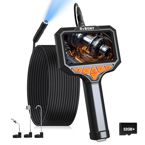 Oferta limitada: Svbony SM501 Endoscopio Camara de Inspeccion, 4.3'' IPS HD Camara Inspeccion Tuberias, Tomar Videos y Fotos, 32G TF Card, Boroscopio, IP67 Impermeable Serpiente Cámara con 8 Luces LED de 31.87 EUR a 31.87 EUR (ahorro 0%)