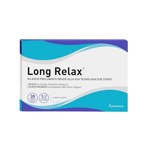 Offerta a tempo: Plameca Long Relax - Integratore naturale anti ansia e stress - Doppia azione rilassante - Formula a due strati con Ashwagandha, Melissa, Passiflora, Gaba, Magnesio, Vitamina B6 e B12-30 Compresse - 0.00% da 19.19 € a 19.19 €