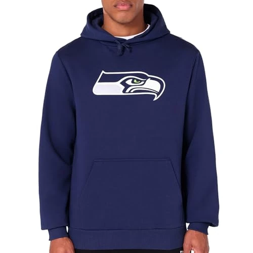 Offerta a tempo: New Era Seattle Seahawks NFL Team Logo Hoody Blu Felpa con Cappuccio - 60% da 60.00 € a 24.00 €