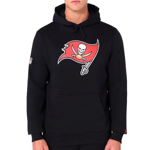 Limited-time offer: New Era NFL Tampa Bay Buccaneers Hoodie Men & Women Black Size XS | Unisex sweatshirt with officially licensed team logo, perfect for fans, hoodie with extra-soft fleece material from 52.00 £ to 52.00 £ (save 0.00%)