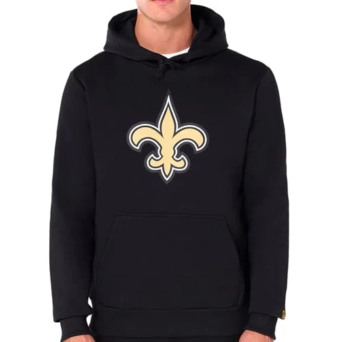Offerta a tempo: New Era NFL New Orleans Saints Felpa con Cappuccio Uomo & Donna Nero XS - 50% da 60.00 € a 30.00 €