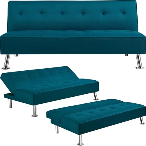 Offerta a tempo: Yaheetech Divano Letto Reclinabile Convertibile in Letto, Tessuto - 0.00% da 169.99 € a 169.99 €