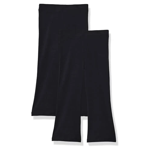 Offerta a tempo: Amazon Essentials Leggings Svasati in Maglia, Vestibilità Aderente Bambine e ragazze, Confezione da 2, Nero/Nero, 12-14 anni - 28% da 19.60 € a 14.05 €