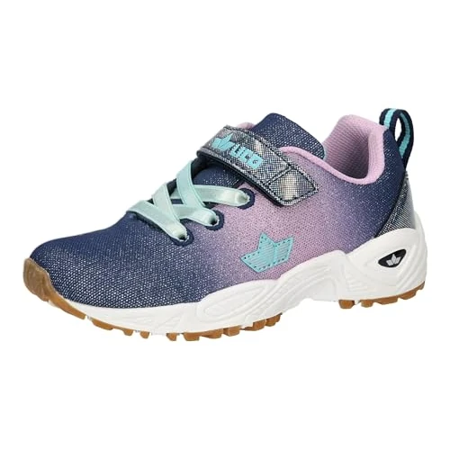 Lico Girl's Florina Vs Indoor Trainers, Navy Purple Turquoise, 3 UK