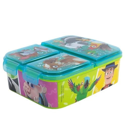 Offerta a tempo: Stor Porta Pranzo El Reino Infantil Bambini 3 Scomparti 2156ml - Lunch Box Scuola Senza BPA Portamerenda Asilo Elementari - 18% da 8.72 € a 7.15 €
