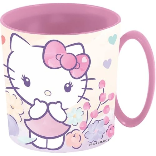 Offerta a tempo: Tataway Tazza Microonde 390 ml Hello Kitty – Perfetta per Colazioni e Bevande Calde, Sicura e Colorata per Bambini - 50% da 7.99 € a 3.99 €