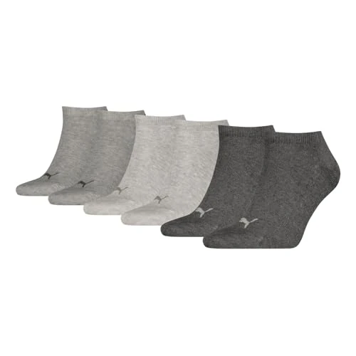 PUMA Unisex Sneaker Plain, Calcetines Unisex adulto, gris antracita/l Mel Grey/m Mel Grey - New, 43-46