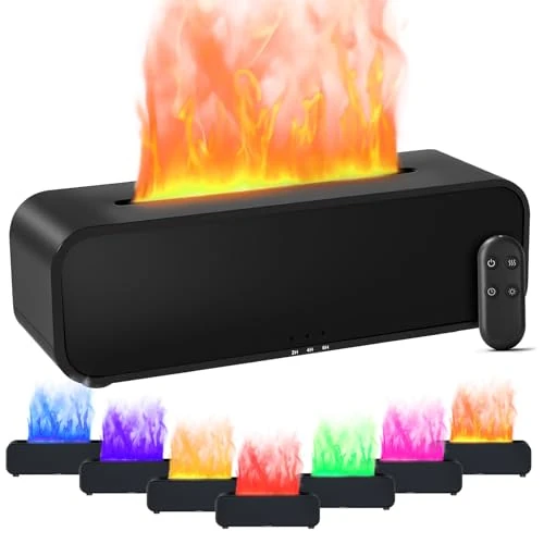 Oferta limitada: IEEILULU Difusor Aceites Esenciales Flame, Humidificador Aceites Esenciales con Mando a Distancia, 7 Tipos de Luces LED con Temporizador, Ideal para El Hogar La Oficina (Negro) de 24.99 EUR a 18.45 EUR (ahorro 26%)