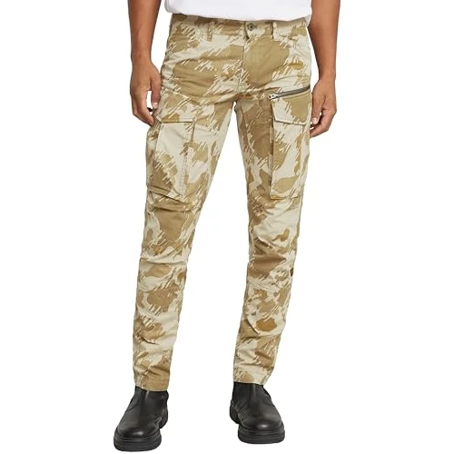 G-STAR Hombres Rovic Zip 3D Regular Tapered Pants, Multicolor (Dk Brick GD Glitch Beach Camo D02190-d955-h174), 35W / 36L