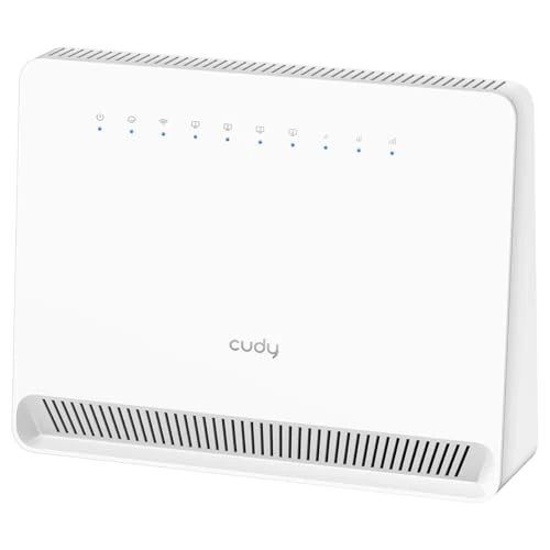 Cudy N300 Modem WiFi Débloqué 4G LTE avec Emplacement pour Carte SIM, 300Mbps, Cat4, Antennes Internes À Gain Élevé, Plug and Play, LT400E