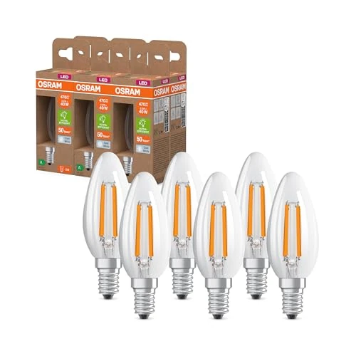 Begrenztes Angebot: Osram Energy Class LED-Lampe in klassischer Minikerzenform, 2.2 W / 470 lm, EEK A, kaltweißes Licht (4000 K), CRI 80, aus klarfarbenem bleifreiem Glas, E14 Sockel, IP20, 35 mm DM,6-Pack von 47.24 EUR auf 47.24 EUR (Rabatt 0%)