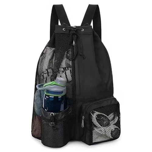Zeitlich begrenztes Angebot: JSNOM Turnbeutel Sportbeutel Herren Damen: Rucksack Beutel Kordelzug Wasserdicht Großer mit Aussentasche Reißverschluß Innentasche für Teenager Jungen Mädchen (Schwarz) von 14.99 € auf 14.99 € (0.00% Rabatt)