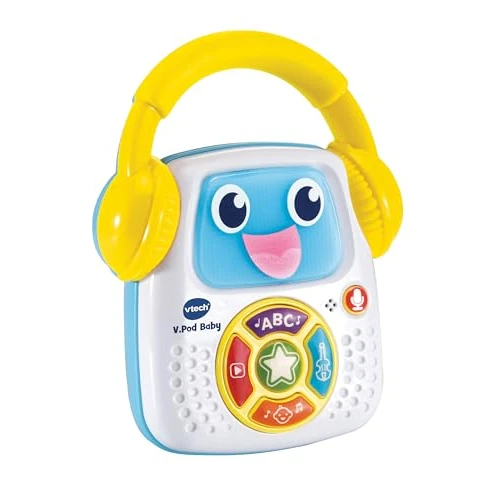 Offerta a tempo: VTech Dj Baby, Giocattolo Musicale Interattivo con 5 Modalità di Gioco, 30 Melodie, Funzione Registrazione, Luci e Spegnimento Automatico, Lingua Italiana, Batterie Incluse, 9-36 Mesi - 0.00% da 15.90 € a 15.90 €