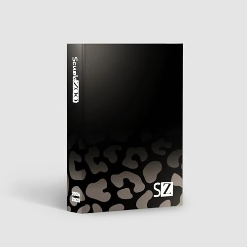 Oferta limitada: ScuolaZoo Agenda escolar 2024-2025 con memes y pegatinas, disponible con 6 cubiertas y 2 tamaños (Negro/Manchas, 13 x 17 cm) de 6.07 EUR a 6.07 EUR (ahorro 0%)