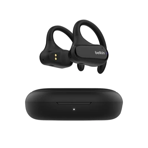 Offerta a tempo: Belkin SoundForm ClearFit Auricolari Wireless Open-Ear Sportivi e Leggeri, Auricolari Bluetooth Resistenti all'Acqua (IPX5), Cuffie Wireless per Escursionismo, Ciclismo, Corsa e Altro, Nero - 40% da 49.99 € a 29.99 €