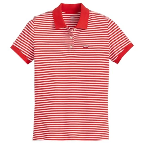 Oferta limitada: Levi's Polo para Mujer Slim Housemark, Marigold Stripe Mars, XS de 18.97 € a 18.97 € (ahorro 0.00%)