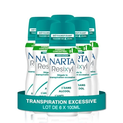 Limitiertes Angebot: NARTA Resixyl – Deodorant für Damen – Deodorant mit trockener Berührung 4 Tage – übermäßiges Schwitzen – gegen Reizungen * – 0% Alkohol ** – für empfindliche Haut – gegen weiße Flecken – 100 ml – 6 von 36.01 EUR auf 36.01 EUR (Spare 0%)