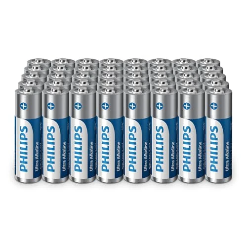 Offerta a tempo: Philips Ultra AA Alkaline Batterie, Potenza duratura per telecomandi, giocattoli e orologi, Confezione da 40 - 23% da 15.99 € a 12.30 €