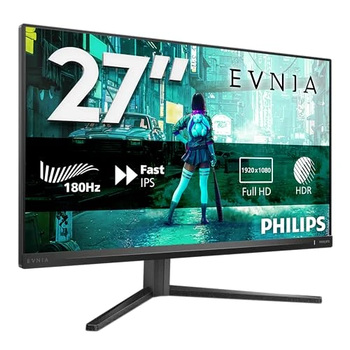 Offerta a tempo: Philips 27M2N3200AM - Monitor da gioco Full HD da 27 pollici, 180 Hz, 1ms GtG, FreeSync Prem., G-Sync comp. (1920x1080, 2x HDMI, DisplayPort) nero/grigio - 31% da 159.00 € a 109.00 €