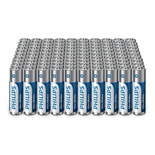 Oferta limitada: Philips Ultra AA Alkaline, Paquete de baterías a Granel para Dispositivos de Uso frecuente y para oficinas, Paquete de 100 de 34.99 € a 28.49 € (ahorro 19%)