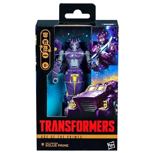 Offre limitée : Transformers Age of The Primes, Figurine The Thirteen Solus Prime Classe Deluxe de 29.85 EUR à 24.18 EUR (remise 18%)