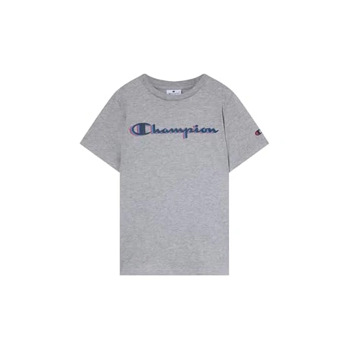 Champion Jungen Legacy Boy - Big Logo T-Shirt T-Shirt, Grey (EM006),