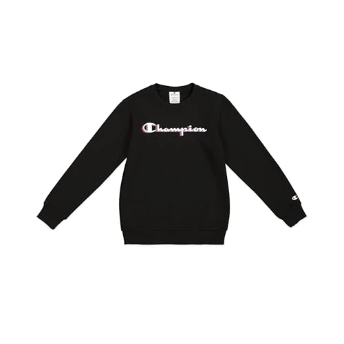 Offerta a tempo: Champion Legacy Boy - Big Logo Sweatshirt, Maglia di Tuta Bambino, Black (KK001), - 24% da 22.95 € a 17.52 €