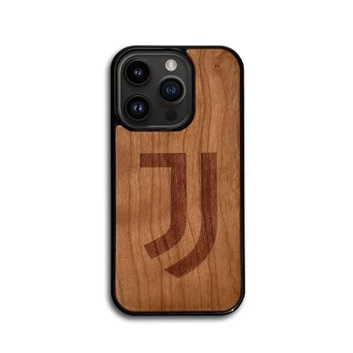 Iconic Puzzles - Juventus Cover Ufficiale in Legno 100% sostenibile, compatibile con iPhone 14 Plus, Resistente, Idea Regalo