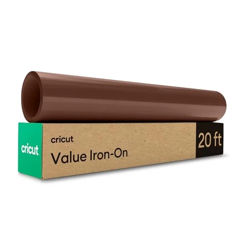 Tijdelijke aanbieding: Cricut Opstrijkbaar | Bruin | 6m (20ft) | Warmteoverdracht Vinyl Roll | voor gebruik met alle Cricut snijmachines van 22.99 € naar 22.99 € (0.00% korting)