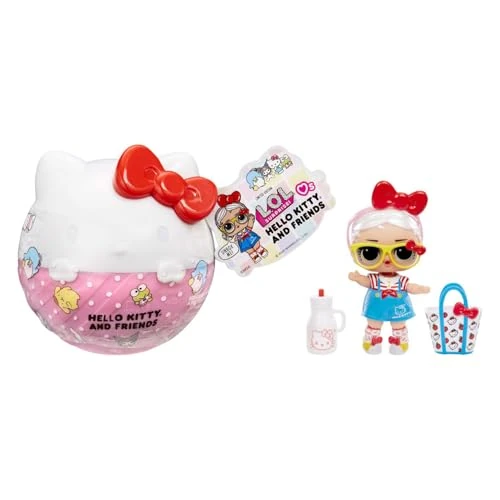 Limited-time offer: L.O.L. Surprise! Loves Hello Kitty and Friends Tots - Includes 1 Doll, Comes with Fashions & Accessories, Hello Kitty-Shaped Ball, Blind Packaging, Collect All 8 Dolls from 10.99 £ to 10.00 £ (save 9%)