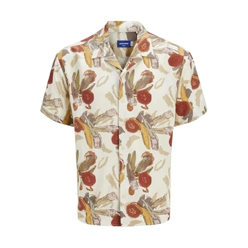 Tijdelijke aanbieding: JACK & JONES Jorluke Varenna AOP Shirt Ss voor heren, antiek wit., S van 22.50 € naar 22.50 € (0.00% korting)