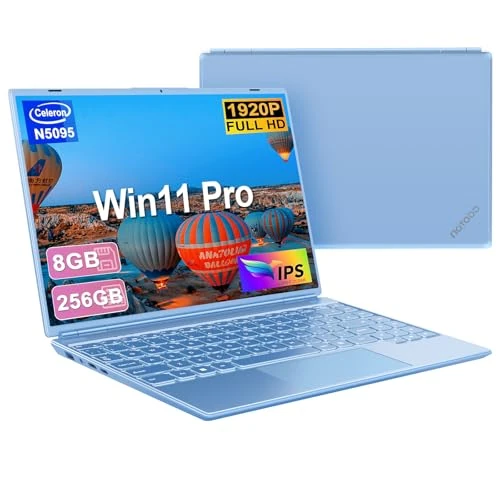 PC Portatile Computer Portatile Notebook 14 Pollici 8GB 256GB SSD 1TB Estensioni, Win 11 Laptop Celeron N5095 Fino a 2.9 GHz丨2.4G+5G WiFi丨2K FHD丨Tastiera Italiana Membrana Mouse Senza Fili-BLU