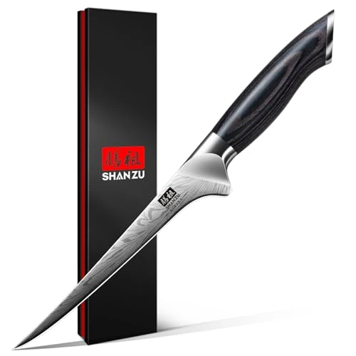 Offerta a tempo: SHAN ZU Coltello per Sfilettare Pesce in Acciaio a Polvere, Professionale Coltello — 33% da 39,99 € a 26,99 €