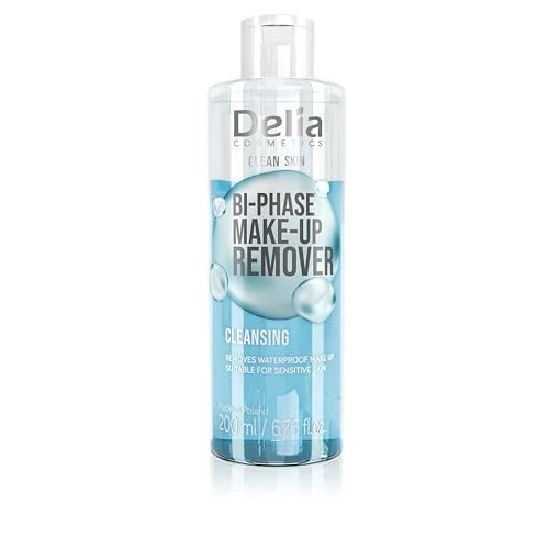 Offre limitée : Delia Cosmetics - Clean Skin - Démaquillant biphasé visage et contour des yeux - Pour tous types de peau - Élimine le maquillage waterproof - Non irritant - Formule végétalienne - 200ml de 10.21 € à 10.21 € (0.00% de remise)