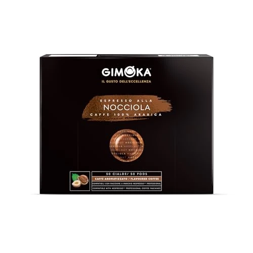Offre limitée : Gimoka - Café aromatisé NOISETTE 100% Arabica - 50 capsules compatibles pour les machines à café Nespresso* Professional Business Zenius et Gemini - Intensité 8 de 16.99 € à 15.74 € (7% de remise)