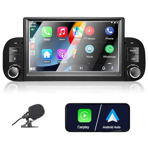 Offerta a tempo: Liulbobu Autoradio per Fiat Panda 2013-2020 Compatibile Wireless Carplay/Android Auto, Fiat Panda Radio da 7 pollici con Touchscreen/Bluetooth/FM/AM/USB/DSP/RDS/Mirror Link - 29% da 139.99 € a 99.99 €
