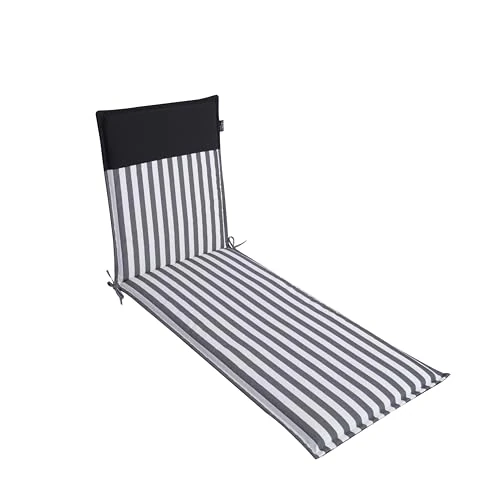 Offerta a tempo: LILENO HOME Cuscino per sedia a sdraio e da spiaggia (190 x 60 x 5 cm), colore nero - 48% da 58.99 € a 30.72 €