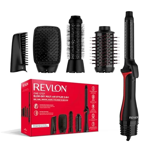 Begrenztes Angebot: REVLON 5-in-1 One-StepTM-Haartrockner und Multi-Styler (abnehmbare Köpfe, Lockenaufsatz, Trockner, Volumiser, Styler, Formgeber). RVDR5370 von 89.27 EUR auf 49.99 EUR (Rabatt 44%)