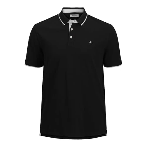 Oferta limitowana: JACK & JONES Jorparos Knit Easter Ss Crochet Polo męska, czarny, XXL z 80.13 zł na 80.13 zł (oszczędź 0.00%)