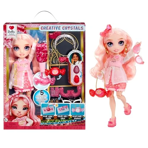 Offre limitée : RAINBOW HIGH Creative Crystals Bella - Poupée Mannequin Rose de 28 cm avec Kit DIY Accessoire en Cristal, Bague pour Vous, Jeu de Résine, Cadeau pour Enfants de + de 8 Ans, Non Comestible de 26.45 € à 22.94 € (13% de remise)