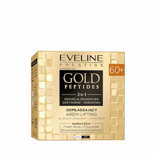 Offre limitée : Eveline Cosmetics Gold Peptides Crème de lifting rajeunissante pour 60+ avec complexe de peptides dorés et cellules souches PhytoCellTec – Formule anti-rides, raffermissante et hydratante 50 ml de 14.35 € à 14.35 € (0.00% de remise)